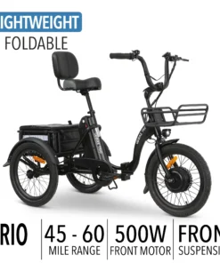 TRIO Crossover Lightweight Foldable Electric Tricycle